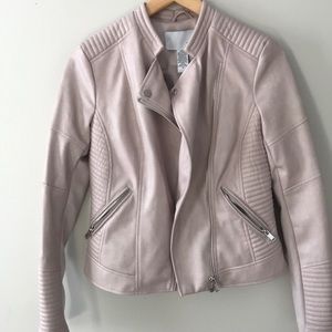 Blush leather jacket